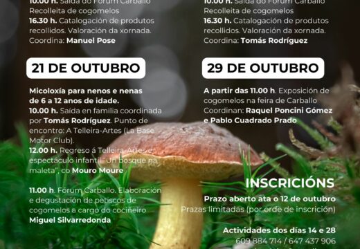 Concello de Carballo e Lumieira colaboran para impulsar a cultura micolóxica entre a veciñanza